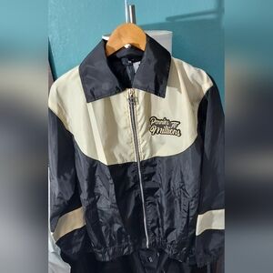 Black and Cream Bomber Jacket